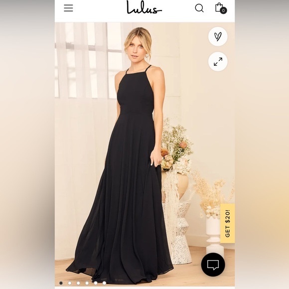 Lulus Mythical Kind of Love Black Maxi Dress Size Medium - Picture 5 of 10